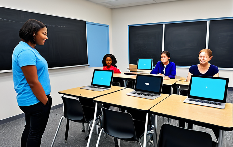 Adaptive Learning Platform**

"A diverse group of fully clothed students, appropriate attire, using tablets and laptops in a bright, modern classroom setting, learning from an adaptive learning platform displayed on their screens. The platform interface is clean and intuitive, showing personalized learning paths and progress trackers.  Safe for work, family-friendly, professional learning environment, perfect anatomy, correct proportions, well-formed hands, proper finger count, natural body proportions, high quality rendering."

**