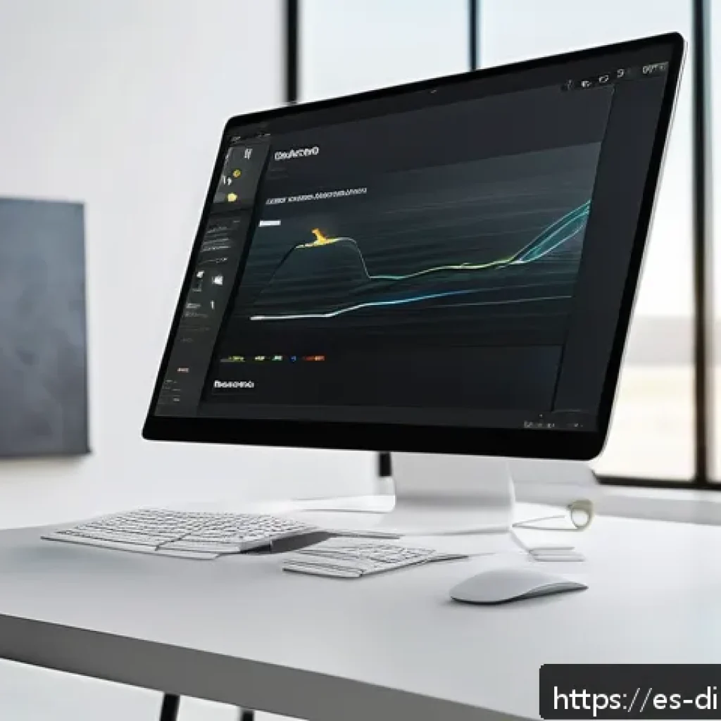 디지털 창의성 도구의 사용자 경험 분석 - A sleek digital creative workspace featuring a minimalist user interface with clean lines and ample ...