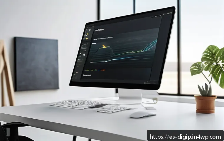 디지털 창의성 도구의 사용자 경험 분석 - A sleek digital creative workspace featuring a minimalist user interface with clean lines and ample ...